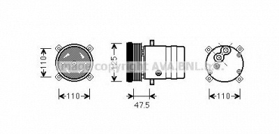 AVA QUALITY COOLING olk493 -  Компрессор, кондиционер